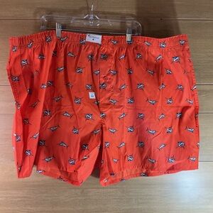 Saddlebred Men’s 4X Boxers Orange with Swordfish Print New With Tag